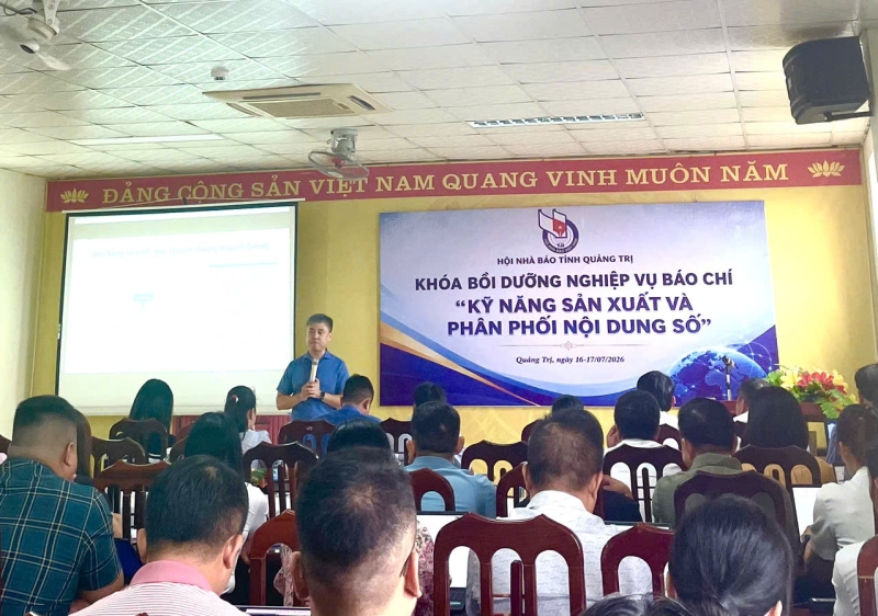 Hội Nhà báo tỉnh Quảng Trị tổ chức lớp bồi dưỡng kỹ năng sản xuất và phân phối nội dung số